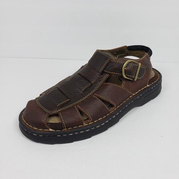 Earth Shoe Bjork II Mens Size 9 Brown Leather Casual Strappy Fisherman Sandals main image 12